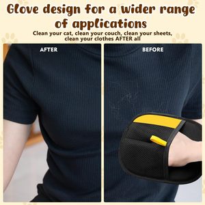 Gants électrostatiques réutilisables et lavables double face pour l'élimination efficace des poils d'animaux, idéaux pour le dropshipping - Product Image 3