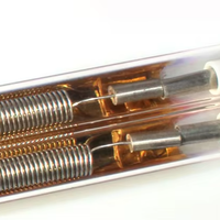 Lampe chauffante infrarouge à quartz doré LEKKER 33x15 à double tube, 500W-19000W, pièces de machines pour le laminage et la découpe du verre
