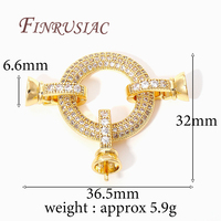 Connecteurs pour bijoux DIY, fermoirs de collier en zircon plaqué or 18 carats, supports de pendentifs en perles, attaches pour bracelets