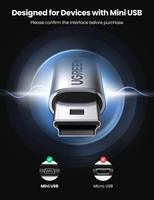 UGREEN Cable Mini USB 2,0 Tipo a Cable Mini B Cable de carga trenzado de nailon