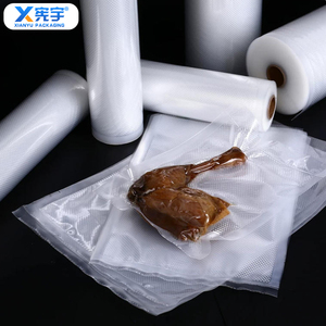 Rouleau de sacs sous vide en plastique transparent à motif maillé, qualité alimentaire, thermoscellable, PA/PE, pour saucisses, fromages et viandes cuites - Product Image 2