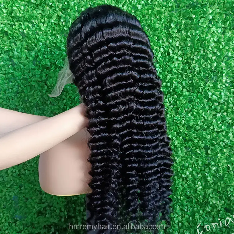 Pabrik Brasil HD Renda Depan Wig Pra Dipetik Longgar Gelombang Dalam Mentah Wig Rambut Manusia Penuh Renda Depan Rambut Manusia untuk WANITA HITAM