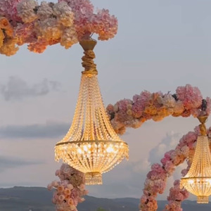 Splendidi lampadari di cristallo K9 di alta qualità <span class=keywords><strong>per</strong></span> esterni ad arco piano di nozze decorazione di illuminazione della tavola - Product Image 4