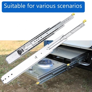Riel deslizante de cajón resistente de acero con patrón de orificio personalizado, 53mm de ancho, 115kg, cajón deslizante de alta carga, resistente para dispositivos - Product Image 2