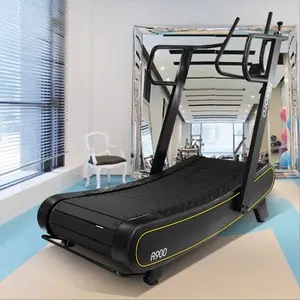 air runner self-powered non-motorized body strong manual commercial use home fitness curved treadmill in gym equipment