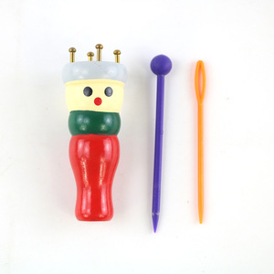Herramientas de Tejido Francés de Madera, Kit de Tejido DIY, Loom de Madera con Carrete y Embrague, Juguete para Niños para Hacer Pulseras y Manualidades SHJ - Product Image 4