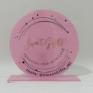 Panneau lumineux LED néon rond en acrylique pour salon, logo personnalisé rétroéclairé, enseigne murale personnalisée, lettres 3D, plaque nominative circulaire, enseigne commerciale - Product Image 5