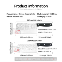 Ensemble de 2 haches de cuisine chinoises forgées à la main en ABS, couteau à trancher et hachoir à os en acier inoxydable, OEM/ODM DIY