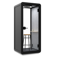 Cabine téléphonique insonorisée moderne pour bureaux, hôpitaux, utilisation portable, pod de réunion mobile, conception modulaire en aluminium
