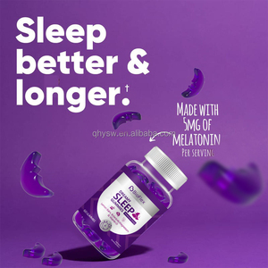 Gomitas de Melatonina con Extracto de Hierbas Orgánicas Veganas Naturales de Marca Privada OEM ODM, con Magnesio y Vitamina <span class=keywords><strong>D2</strong></span> para Dormir - Product Image 3