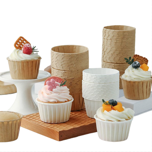 Tazas desechables para hornear magdalenas de grado alimenticio, taza para pastel, papel Kraft, taza redonda marrón para fiesta de cumpleaños, pastelería, olla para pastel - Product Image 3