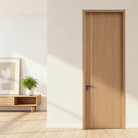 Porte à battant en aluminium à grain de bois, insonorisée, moderne et minimaliste, pour intérieur, étanche à l'humidité, pour chambre et maison