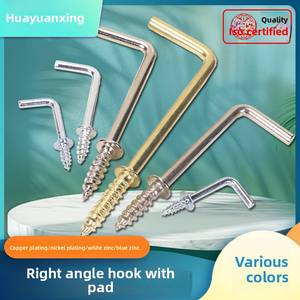 <span class=keywords><strong>Crochet</strong></span> à visser en L à angle droit rembourré, nickelé, bleu, à serrage manuel, autotaraudeur, pour quincaillerie de meubles et d'éclairage - Product Image 5