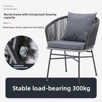 Ensemble table et chaises d'extérieur en fer avec table basse - Nouveau mobilier de jardin de style chinois pour balcons, patios et jardins
