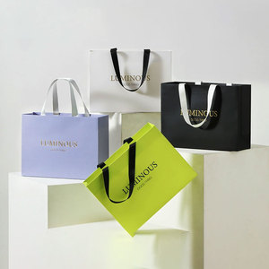 Bolsas de Papel Rosa al por Mayor, Bolsa de Papel Blanca Personalizada para Regalo con Asa, Bolsa de Papel de Lujo para Ropa, Zapatos y Compras con Logotipo - Product Image 6