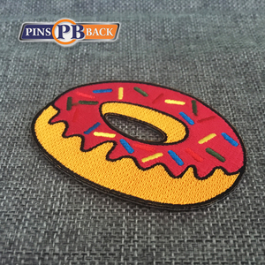 Venta caliente parche personalizado lindo <span class=keywords><strong>donuts</strong></span> Placa de hierro en la insignia del bordado de encaje bordado parche tejido - Product Image 3