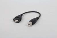 Kabel Adaptor USB 2.0 OEM dengan Selubung PVC, Female B Male, Konduktor Tembaga Murni 1-2A, Cetakan Khusus untuk Ponsel, Printer, Scanner