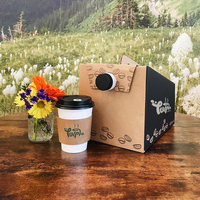 To Go Boîte à café avec logo personnalisé Sac à café jetable 2l dans une boîte Distributeur de boîte de voyageur en papier écologique pour boissons chaudes et froides