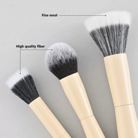 Pinceaux de maquillage professionnels à double extrémité pour le visage, pour estomper le fond de teint liquide, le correcteur, le blush, ensemble de pinceaux de maquillage vegan pour le fond de teint