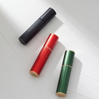 Flacon de parfum portable à remplissage par le bas, flacon de parfum texturé rayé, flacon de parfum de 5 ml