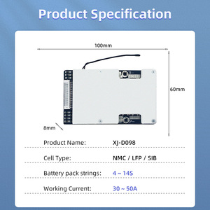 XJ <span class=keywords><strong>BMS</strong></span> 4S 5S 6S 7S 8S 9S 10S 11S 12S 13S 14S <span class=keywords><strong>12V</strong></span> 24V 36V 48V 52V <span class=keywords><strong>30A</strong></span> 35A 40A 45A 50A LiFePO4 nmc sodium Liion e-xe đạp Pin <span class=keywords><strong>BMS</strong></span> - Product Image 5