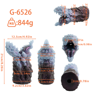 เครื่องช่วยสำเร็จความใคร่ชาย GEEBA Fantasy Fang Beast ทำจากซิลิโคน ช่องเดียว มีผิวสัมผัสเสมือนจริง ของเล่นเสริมความสุขสำหรับผู้ชาย - Product Image 5