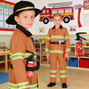 Costume de <span class=keywords><strong>pompier</strong></span> pour enfants, 4 pièces, avec accessoires jouets, <span class=keywords><strong>tenue</strong></span> de jeu de rôle de <span class=keywords><strong>pompier</strong></span>, vêtements de déguisement pour enfants - Product Image 4
