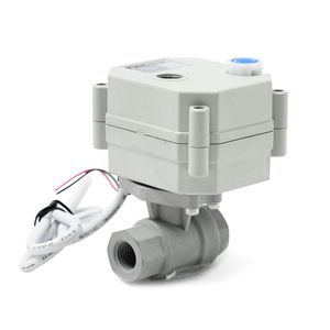 บอลวาล์วไฟฟ้า Tonghe DN15 1/2 นิ้ว วาล์วน้ำแบบเกลียว IP67 กันน้ำ DC12 24V AC220V - Product Image 4