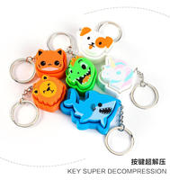 Custom 3D Printed Animal Fidget Clicker Keychain Keyboard Keycap Stress Relief Keychain Sensory Toy Vk