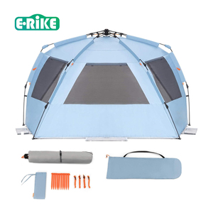 Carpa de Playa Plegable Portátil Ultraligera E-RIKE con Protección Solar UPF50+, Estructura de Fibra de Vidrio, Apertura Automática - Product Image 1