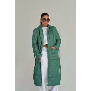 Chaqueta Acolchada Verde para Mujer, Abrigos Elegantes - Product Image 3