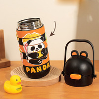 Seaygift 430ml bebé rompecabezas remolino portátil dibujos animados botella de agua nuevo lindo estudiante niños vasos de acero inoxidable termo taza