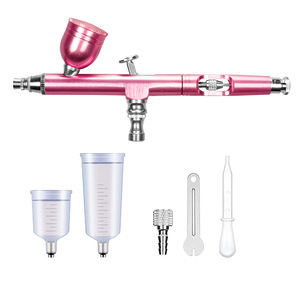 Aérographe à alimentation par gravité 7,0 cc, double action, vitesse réglable, pistolet de pulvérisation pour travaux artistiques avec accessoires - Product Image 4