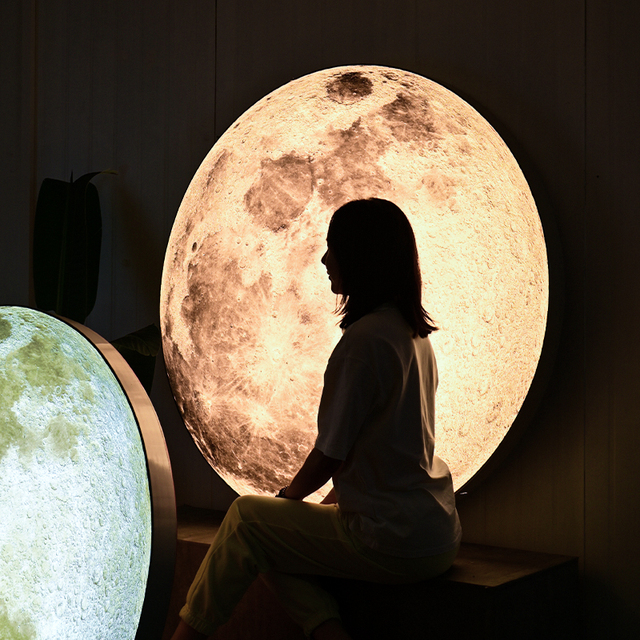 Uv Soft Film Lunar Light Box Custom Romantic Moon Illuminated Sign Atmosphere Sense of Light Signs