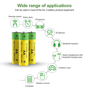 Nuevo 3000mwh 2000mAh Tamaño Aa Batería <span class=keywords><strong>recargable</strong></span> de iones de litio 1,5 <span class=keywords><strong>V</strong></span> Baterías recargables de litio Aa para <span class=keywords><strong>c</strong></span>ámara Trail - Product Image 4