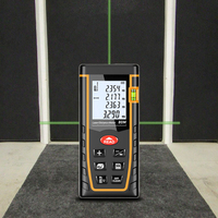 Télémètre laser industriel portable VA-T80A, étanche IP54, avec niveaux à bulle, écran LCD rétroéclairé, unités M/in/ft, piles AAA