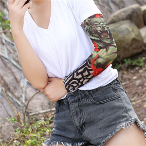 Summer Sun Protection Tattoo Sleeves Floral Pattern Breathable Anti Uv Outdoor Cycling Arm Sleeves For Women Adult - Product Image 3