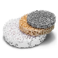 Filtre en céramique en mousse de zircone poreuse ZrO2 de haute qualité, haute résistance, application industrielle, service de découpe, porosité de 30% à 90%