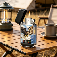Briquet Électrique Rechargeable en Métal au Design Cartoon pour Fêtes et Accessoires de Fumeur
