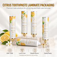 Tube d'emballage en aluminium et plastique pour dentifrice, bouchon à vis, logo personnalisé imprimé UV, conteneur laminé pour soins bucco-dentaires 12,7-35 mm
