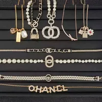 Collier ras du cou en acier inoxydable plaqué or 18 carats pour femme, bande de bijoux, chaîne de perles de créateur en cristal, mode