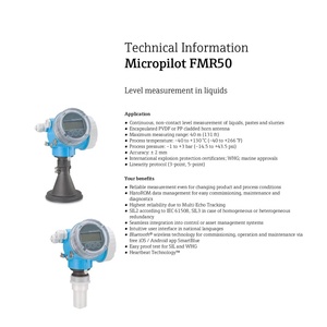 Mới và độc đáo E + H Radar đo lường <span class=keywords><strong>micropilot</strong></span> <span class=keywords><strong>fmr50</strong></span> Radar cấp <span class=keywords><strong>transmitter</strong></span> cho mức chất lỏng ứng dụng - Product Image 6