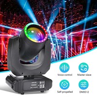 Projecteurs mobiles 200W à effet arc-en-ciel, lumières LED professionnelles pour DJ, concerts, fêtes, mariages et boîtes de nuit