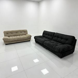 Canapé sectionnel moderne en velours en forme de nuage, rembourré de duvet, avec structure en pin, pour salon, mobilier de maison, hôtel et appartement - Product Image 5