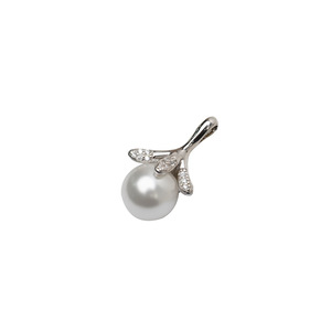Collier pendentif en argent S925 pour femmes, accessoire de bijouterie DIY avec 10-12 perles incrustées, design de chapeau à cinq griffes, base creuse 736 - Product Image 5