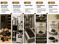 Extrait d'ail noir en gélules molles 6000mg, complément alimentaire fermenté à base de plantes, marque privée OEM, complément alimentaire pour adultes