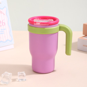 14oz tumbler with handle BPA-Free vacuum Insulated 14oz tumbler stainless steel <b>cup</b> with handle kids tumbler <b>cups</b> with <b>straw</b> - Product Image 5