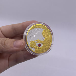 Moneta Commemorativa Personalizzata da 40mm di Copernico Placcata in Oro e Argento per Collezione di Artigianato Metallico - Product Image 2