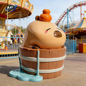 Custom Art Cute Cartoon Capybara Fiberglass Sculpture Statue Hand-painted Durable Crafts Decor <b>Garden</b> Outdoor Space City Square - Product Image 3