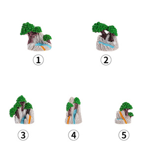 Miniature de paysage en résine avec arbres et cascade pour décorations de jardin intérieures et extérieures - Product Image 4